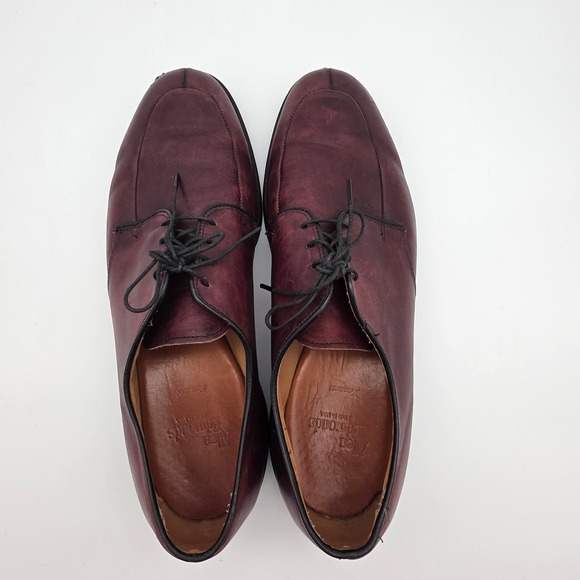 Allen Edmonds Derby‎ Men 9.5 Burgundy Leather Split Toe Made in USA Dress Shoes main image 4